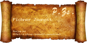 Pichner Zsanett névjegykártya
